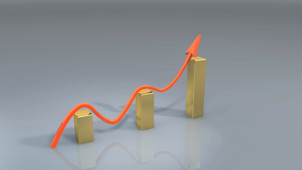 Gráfico a modo de ilustración sobre la suba de acciones en Chile.