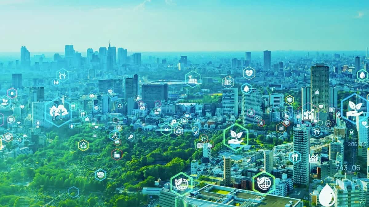 Foto conceptual de la tecnología verde, que ayuda a combatir el cambio climático.